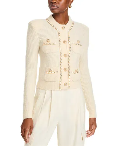 Generation Love Selma Chain Trim Cardigan In Ivory