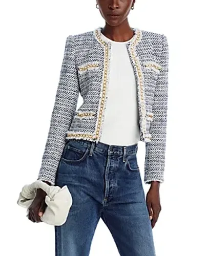 Generation Love Kristen Tweed Jacket In White Indigo