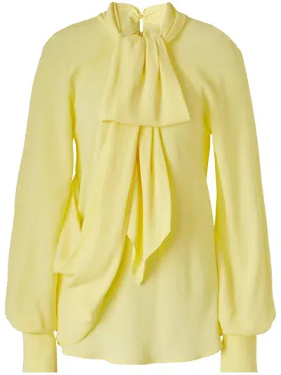 Genny Crepe De Chine Blouse In Yellow