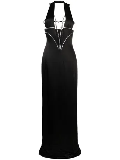 Genny Crystal-embellished Dress In Black