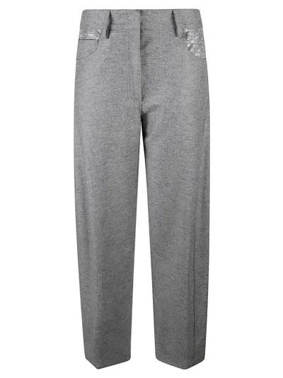 Genny High Waist Trousers In Grey