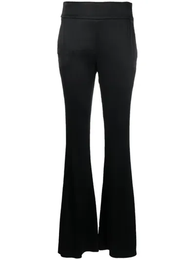 Genny High-waisted Flared Trousers In Black