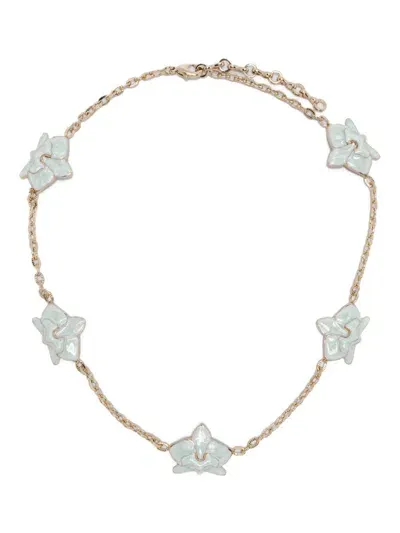 Genny Orchid-motif Necklace In Gold