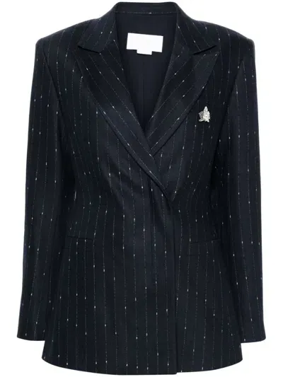 Genny Pinstripe-pattern Blazer In Blue