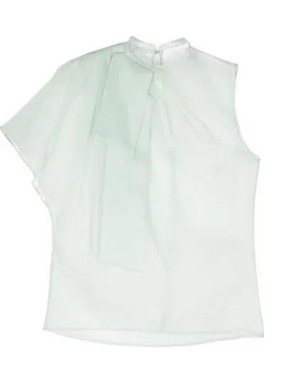 Genny Sheer Blouse In Grün