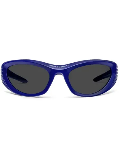 Gentle Monster X Mugler Spiral Sunglasses In Blue