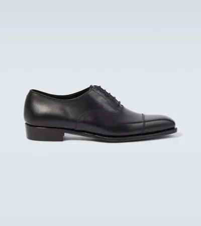 George Cleverley Charles Leather Oxford Shoes In Black