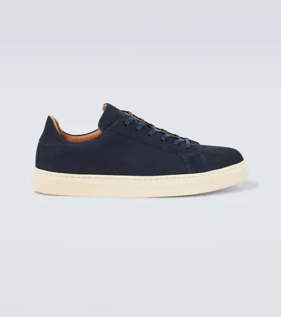 George Cleverley Jack Ii Suede Sneakers In Blue