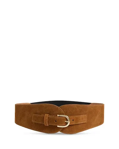 Gerard Darel Women's Olympe Suede Waist Belt In Tobacco