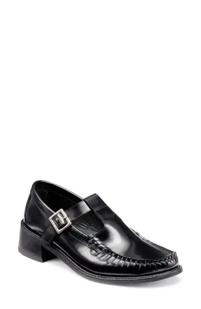 G.h.bass Block Heel T-strap Pump In Black