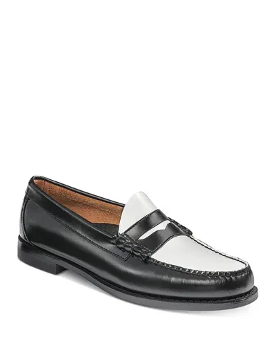 G.h.bass Larson Leather Penny Loafer In Black/white