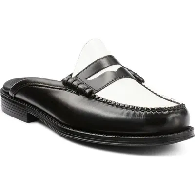 G.h.bass G. H. Bass Men's Winston Slip On Mule Weejuns In Black/white