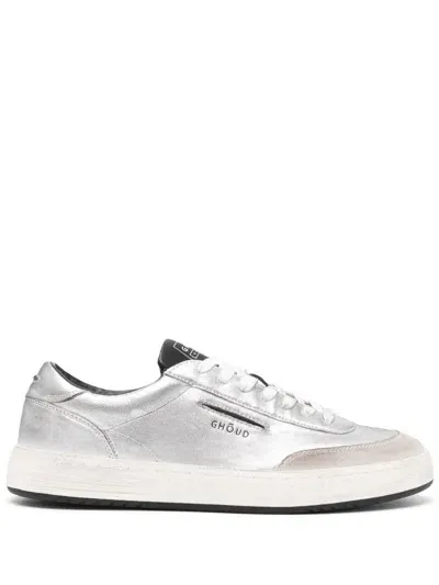 Ghoud Lido Sneakers In Silver/black