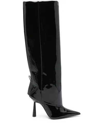 Gia Borghini 100mm Ros 31 Boots In Black