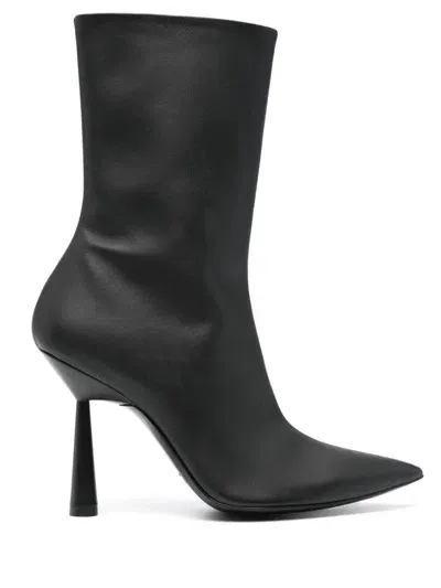 Gia Borghini 100mm Ros 7 Boots In Black