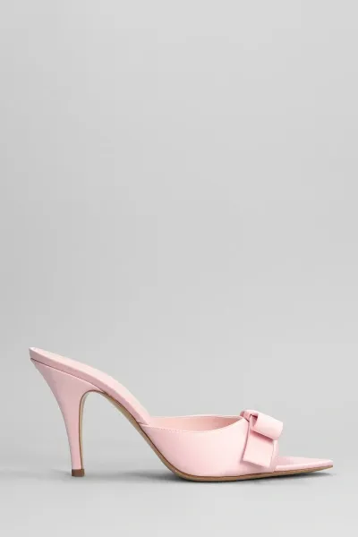 Gia Borghini Honorine Sandals In Rose-pink Satin