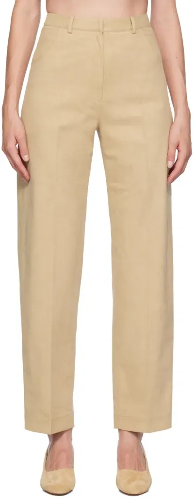 Gia Studios Beige Cocoon Trousers