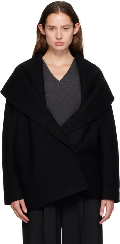 Gia Studios Black Shawl Wool Jacket