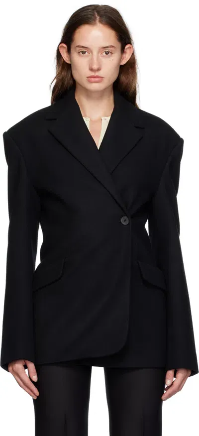 Gia Studios Black Wool Blazer