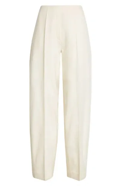 Gia Studios Wool Blend Cocoon Trousers In Cream