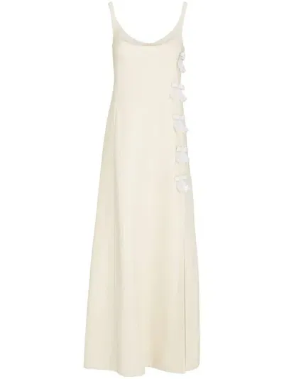 Giambattista Valli Embellished Crepe Dress In Ivory