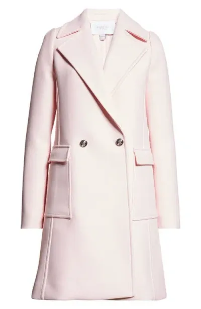 Giambattista Valli Double Breasted Gabardine Coat In Rose