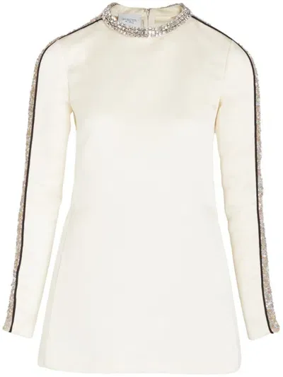 Giambattista Valli Duchess Sequin Embellishment Dress In White