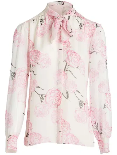 Giambattista Valli Floral-print Blouse In Pink