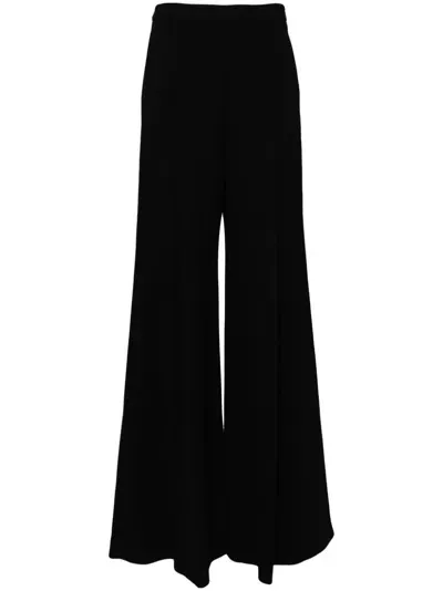 Giambattista Valli High-rise Wide-leg Trousers In 黑色