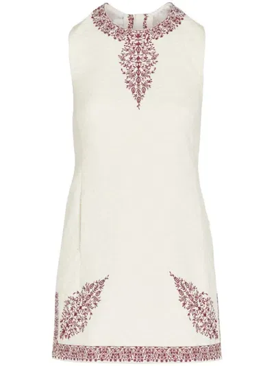 Giambattista Valli Paisley Mini Dress In Neutrals