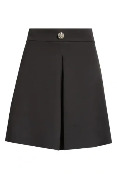 Giambattista Valli Decorative-button A-line Mini Skirt In Black