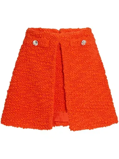 Giambattista Valli Tweed Mini Skirt In Orange