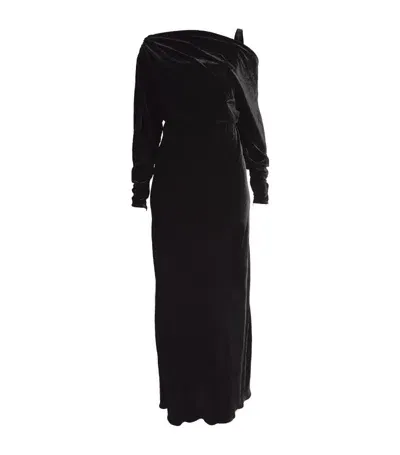 Giambattista Valli Draped Belted Midi Dress In Black