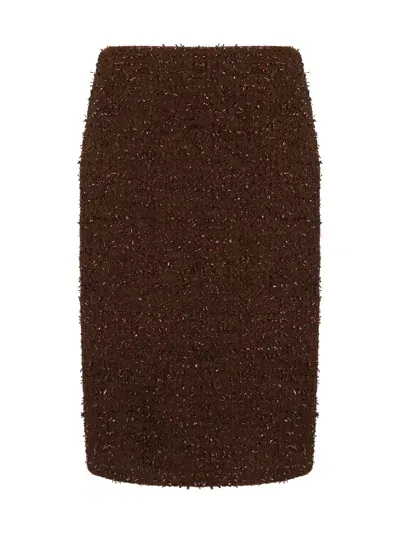 Gianluca Capannolo Eve Marie Skirt In Choco/rust