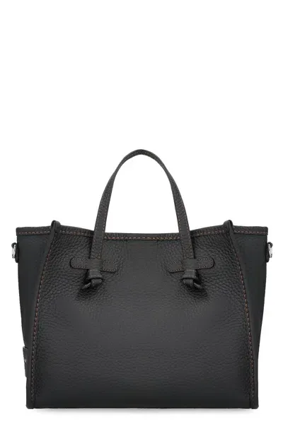 Gianni Chiarini Miss Marcella 32 Smooth Leather Tote Bag In Black