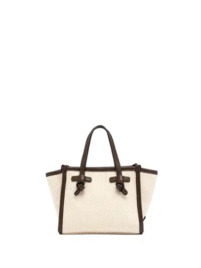 Gianni Chiarini Miss Marcella Fabric Shopping Bag In Neutrals