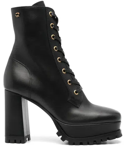 Gianvito Rossi 110mm Leather Boots In Black