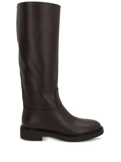 Gianvito Rossi 50mm Moka Boot In Braun