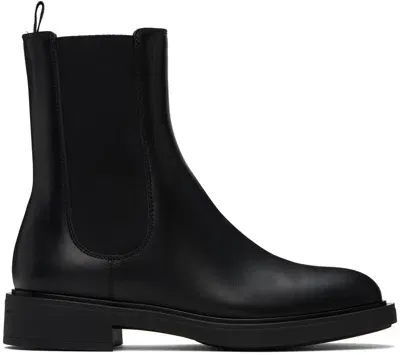 Gianvito Rossi Black Leather Chelsea Boots