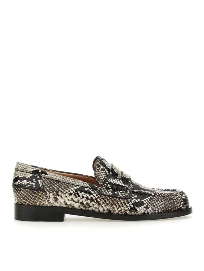 Gianvito Rossi Borneo Leather Loafer In Multicolour