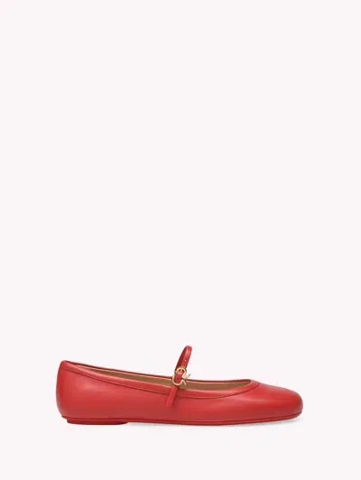 Gianvito Rossi Carla Ballerina Shoes In Red