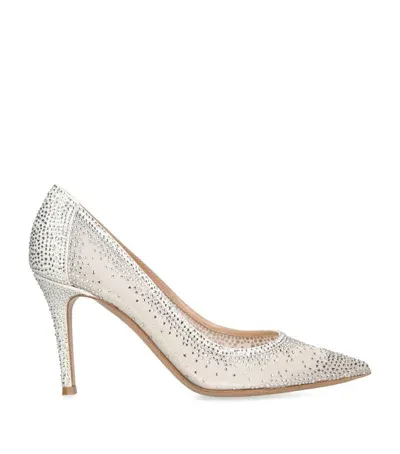 Gianvito Rossi Embellished Rania Pumps 85 In Beige