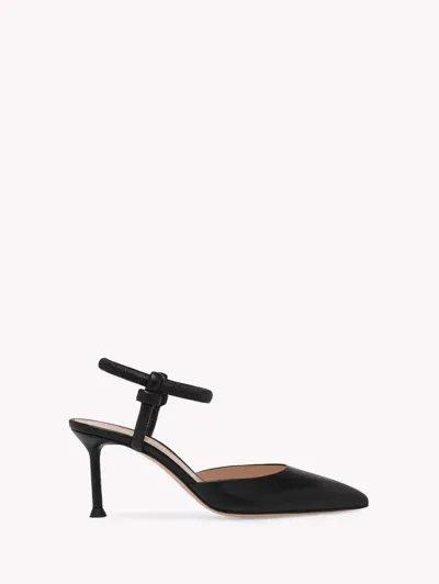 Gianvito Rossi 70mm Juno D'orsay Mules In Black Leather