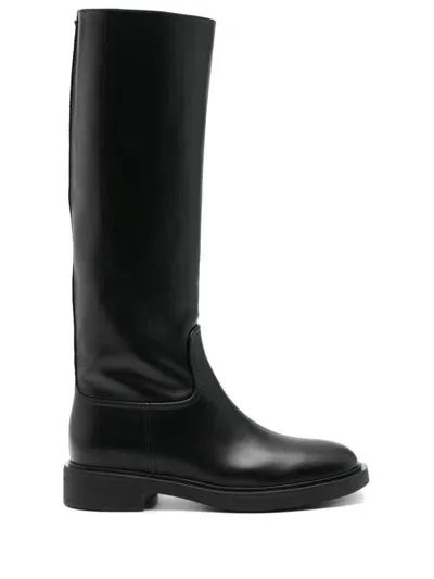 Gianvito Rossi Leather Boots In Schwarz