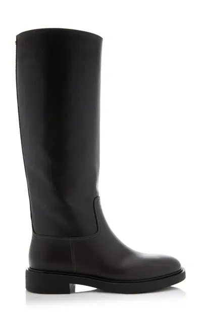 Gianvito Rossi Leather Knee Boots In Brown