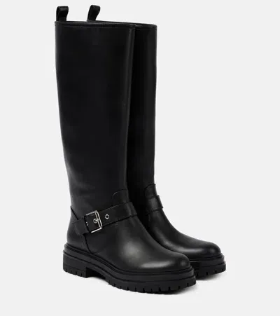 Gianvito Rossi Leather Knee-high Boots In Black