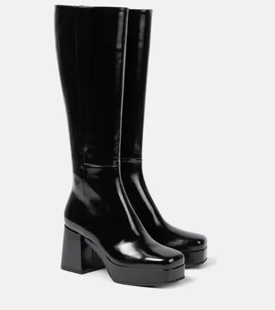 Gianvito Rossi Leather Platform Boots In Black