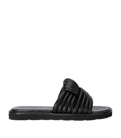 Gianvito Rossi Nappa Leather Ottavia Slides In Black