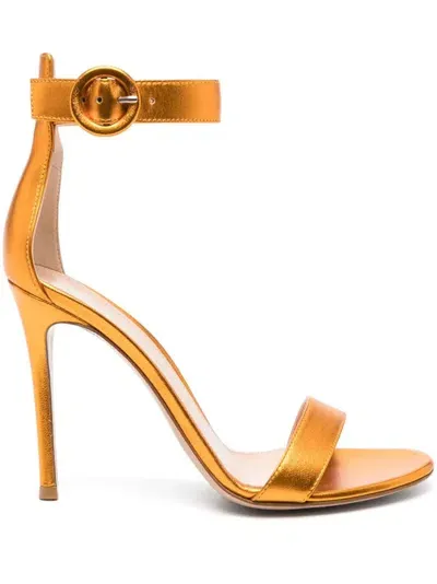 Gianvito Rossi Orange Portofino 105 Sandals