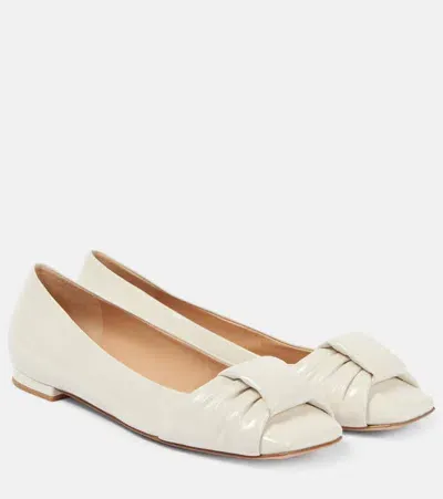 Gianvito Rossi Ballerinas Aus Lackleder In Weiss